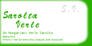 sarolta verle business card